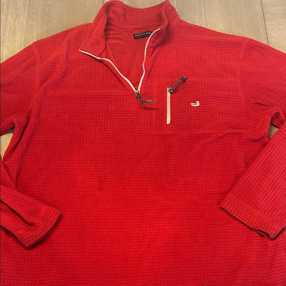 Southern Tide Crimson Quarter-Zip‎ Pullover